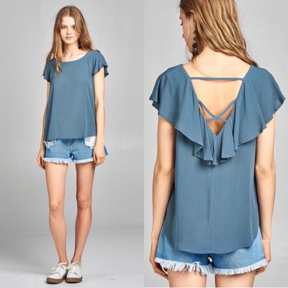 💥 FLASH SALE: Short Sleeve Ruffle Top